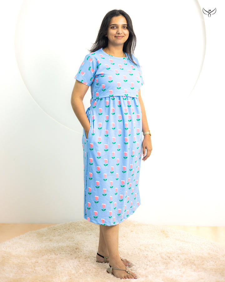 Yuvika SoftCotton Calf Length Maternity Loungewear