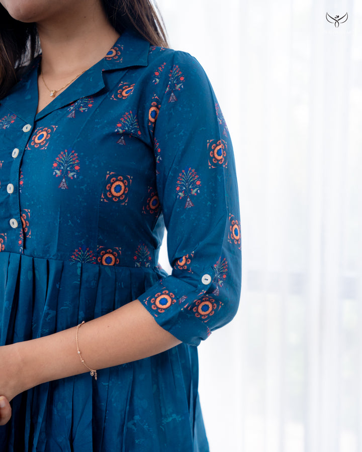 Hirisha Maternity Dress with center Button