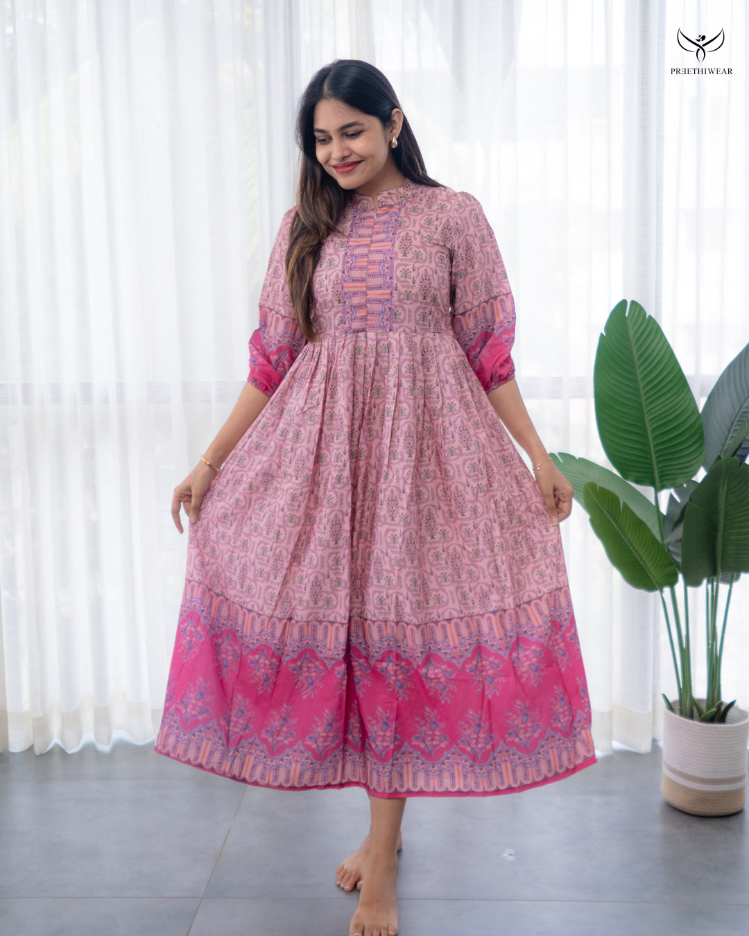 Nathiya Maternity Dress with center Zip