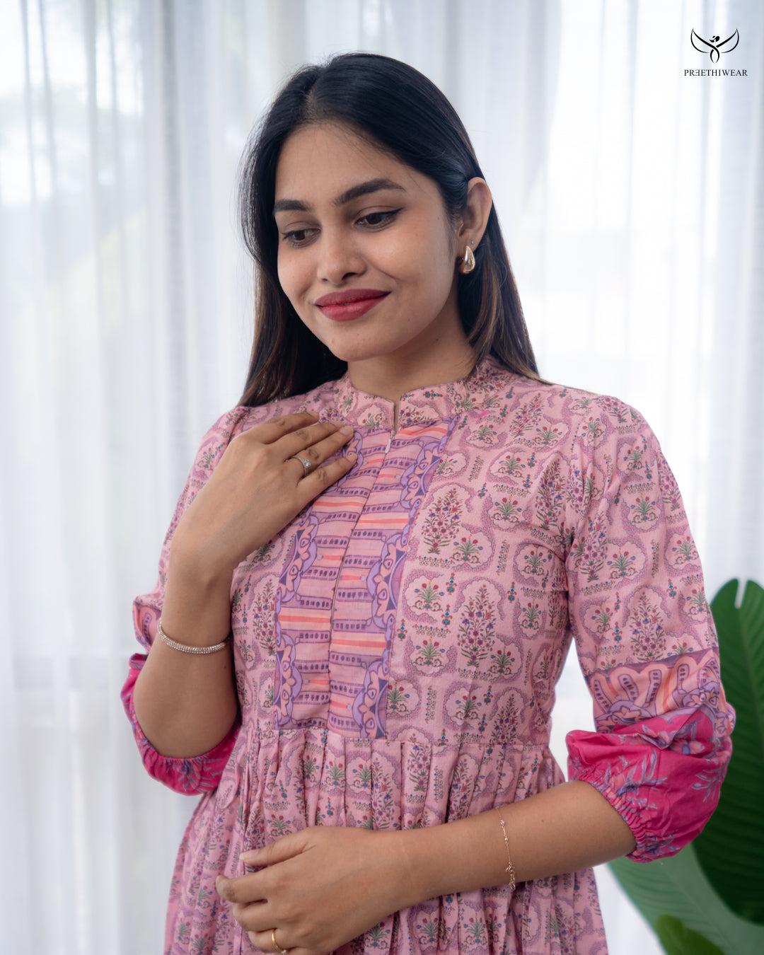 Nathiya Maternity Dress with center Zip