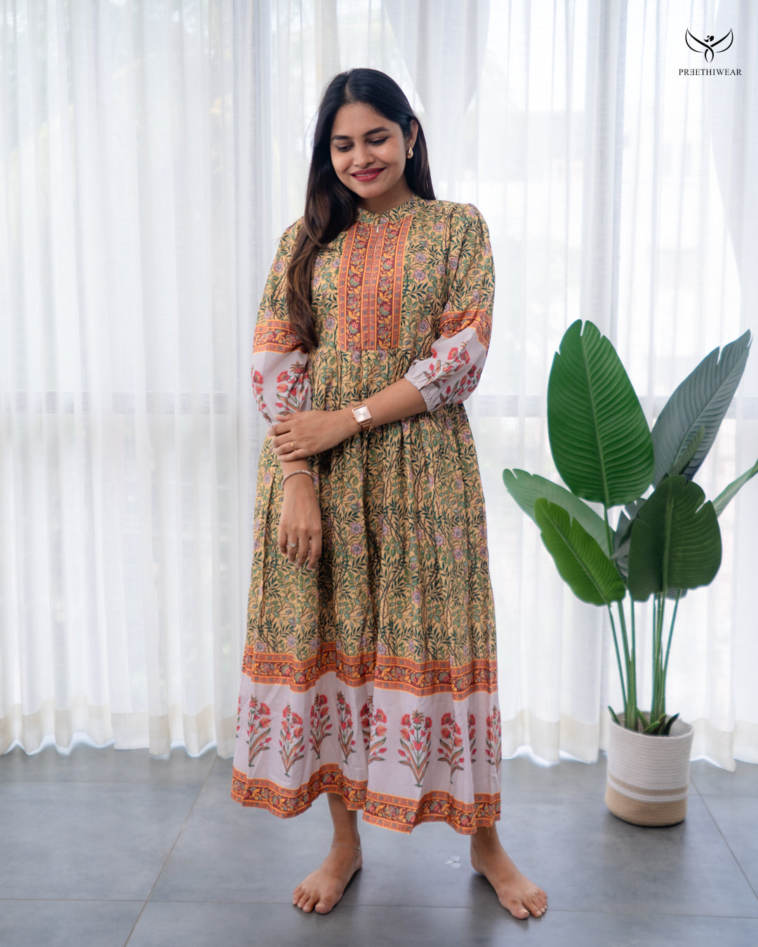 Rijina Maternity Dress with center Zip