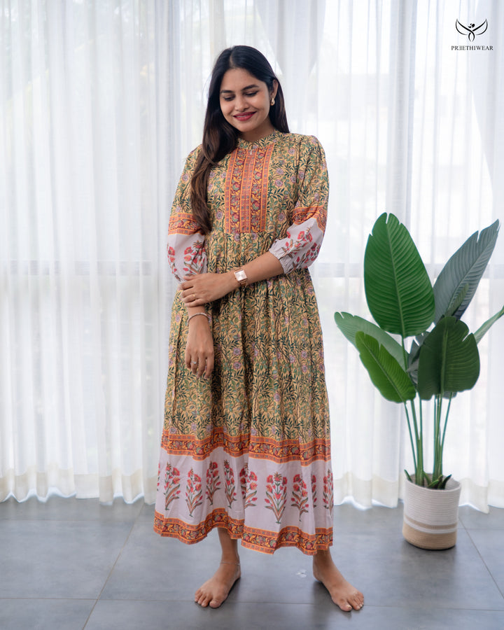 Rijina Maternity Dress with center Zip
