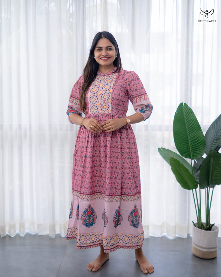Tanvika  Maternity Dress with center Zip