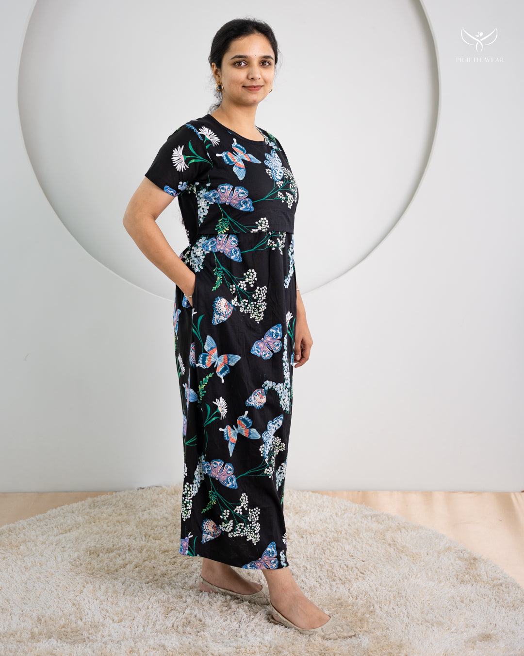 Himaja Thick Cotton  Full Length Maternity Loungewear