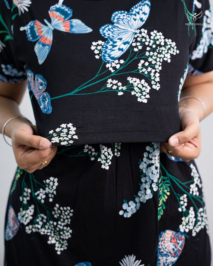 Himaja Thick Cotton  Full Length Maternity Loungewear
