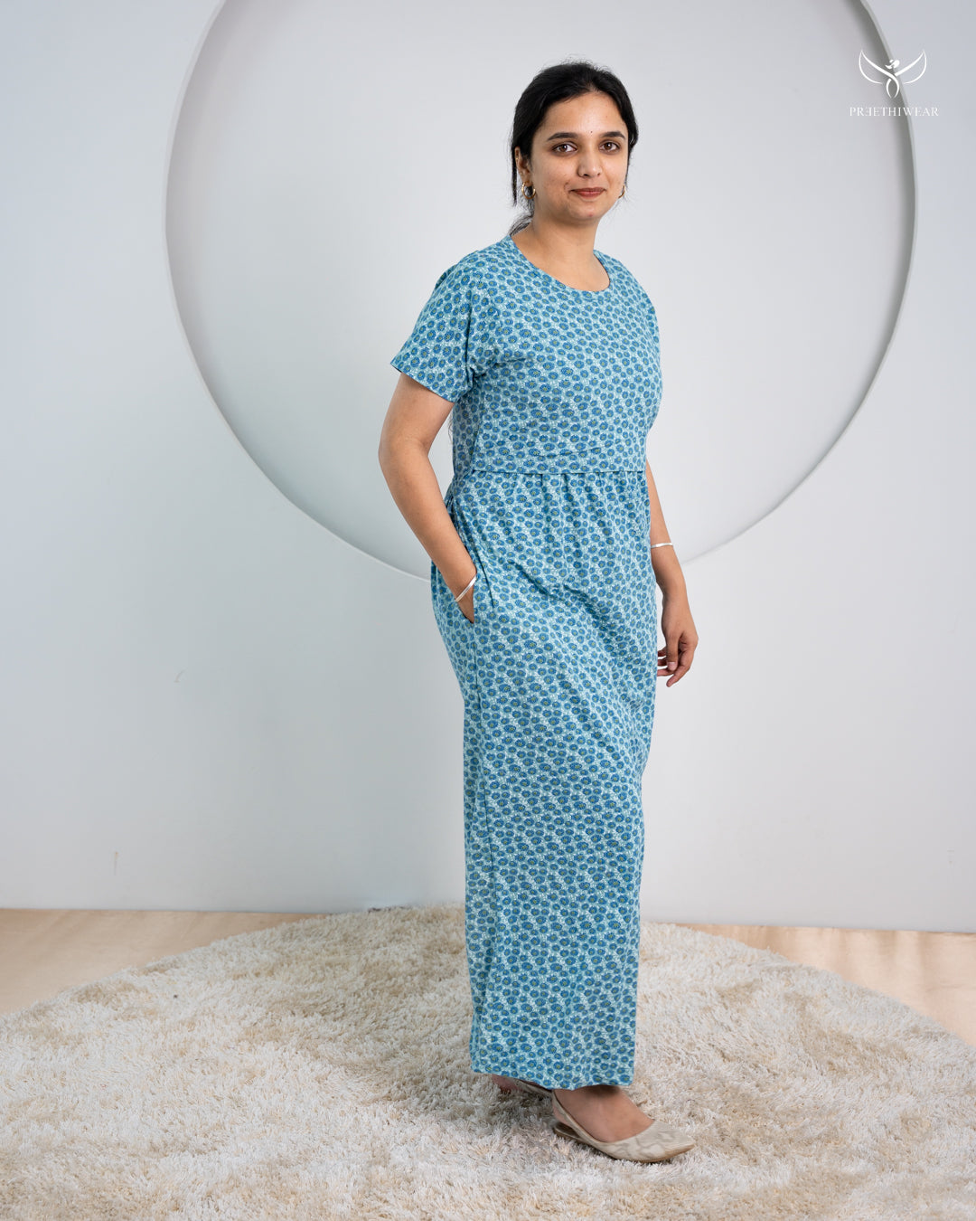 Irfana SoftCotton Full Length Maternity Loungewear