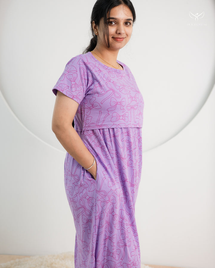 Reshma2 SoftCotton Full Length Maternity Loungewear