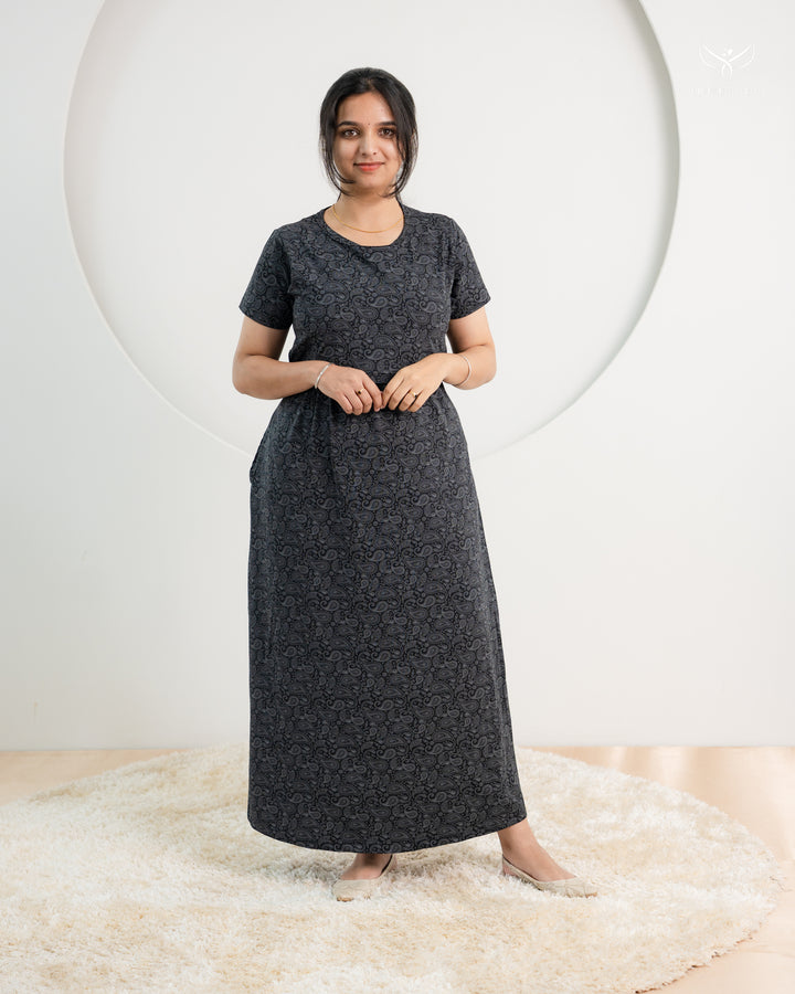 Harshitha1 SoftCotton Full Length Maternity Loungewear