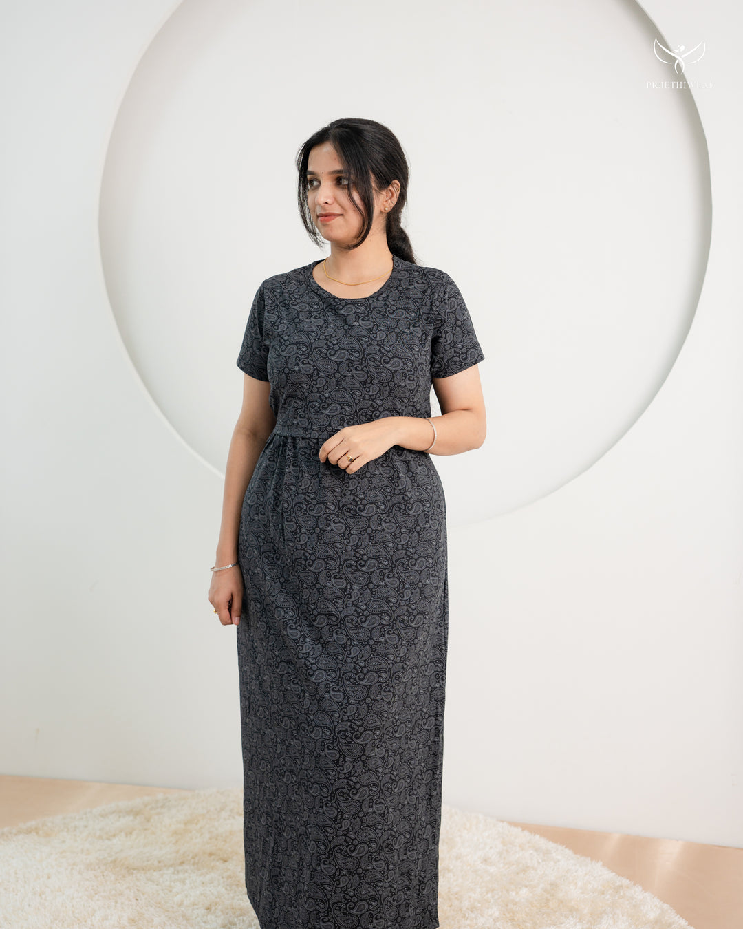 Harshitha1 SoftCotton Full Length Maternity Loungewear