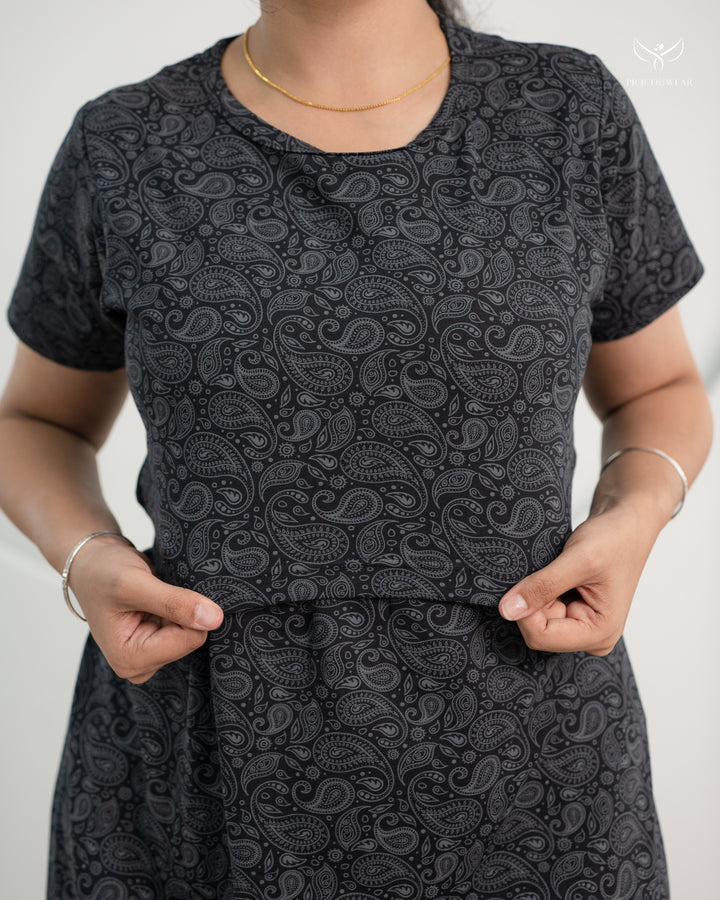 Harshitha1 SoftCotton Full Length Maternity Loungewear