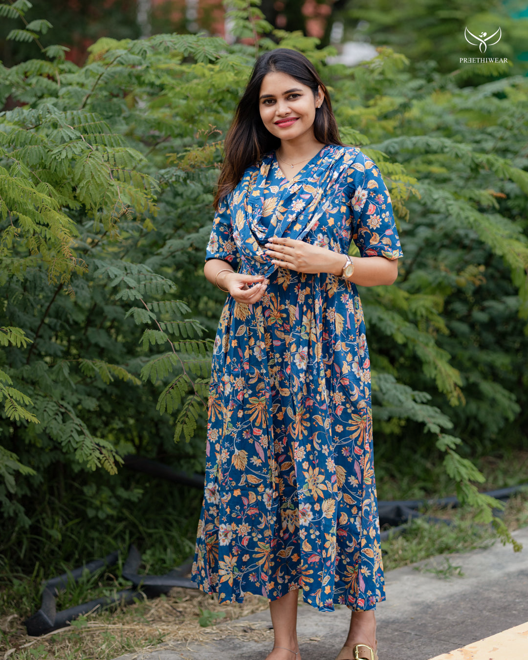 Prena Maternity Dress with center Zip