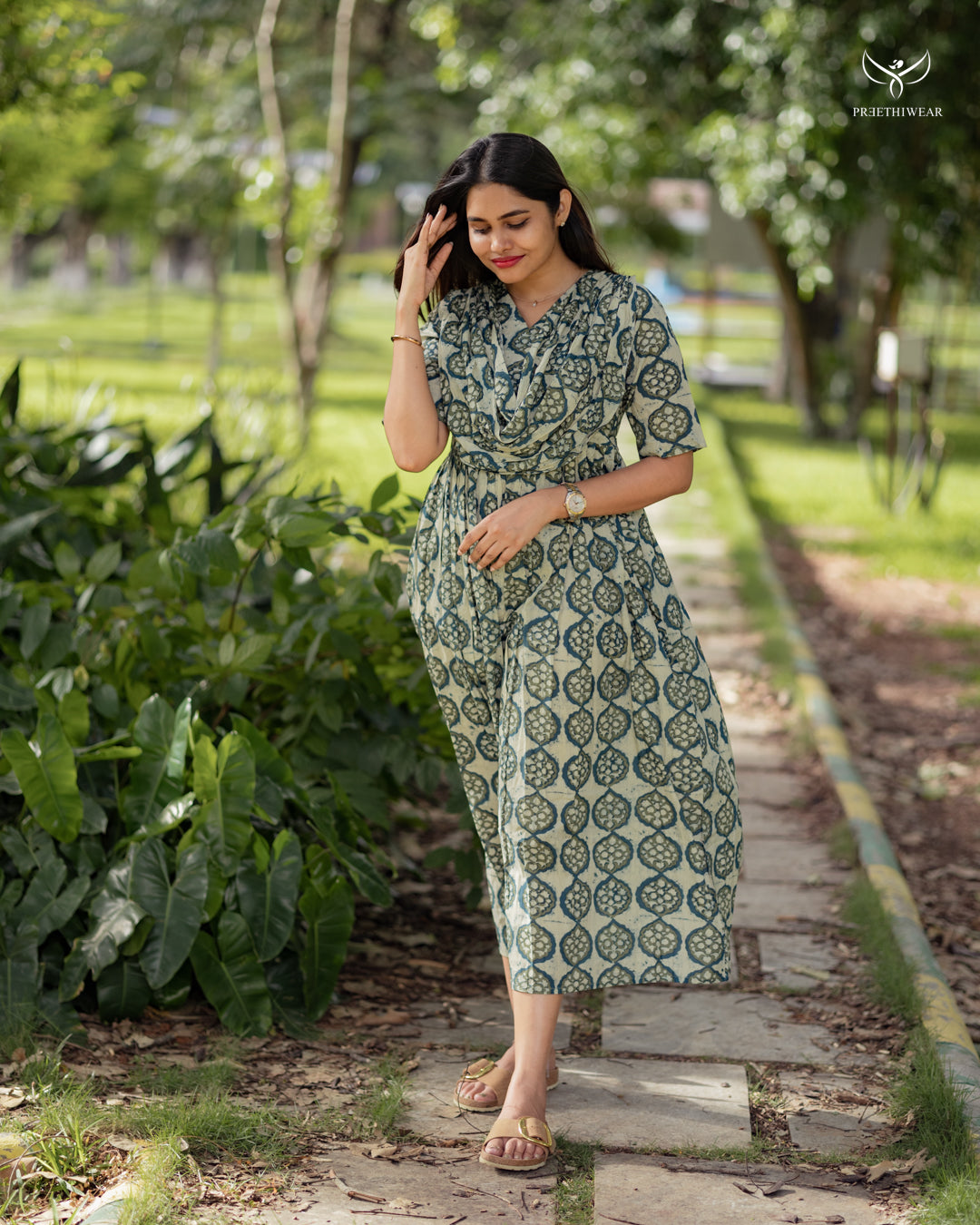 Alphy Maternity Dress with center Zip