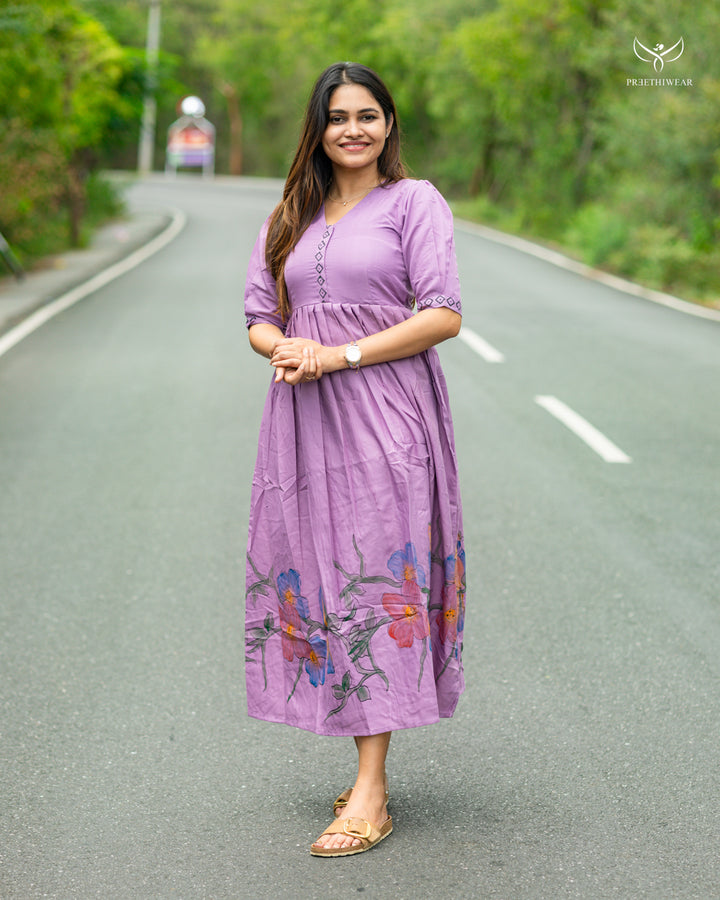 Jenisha Maternity Dress with center Zip