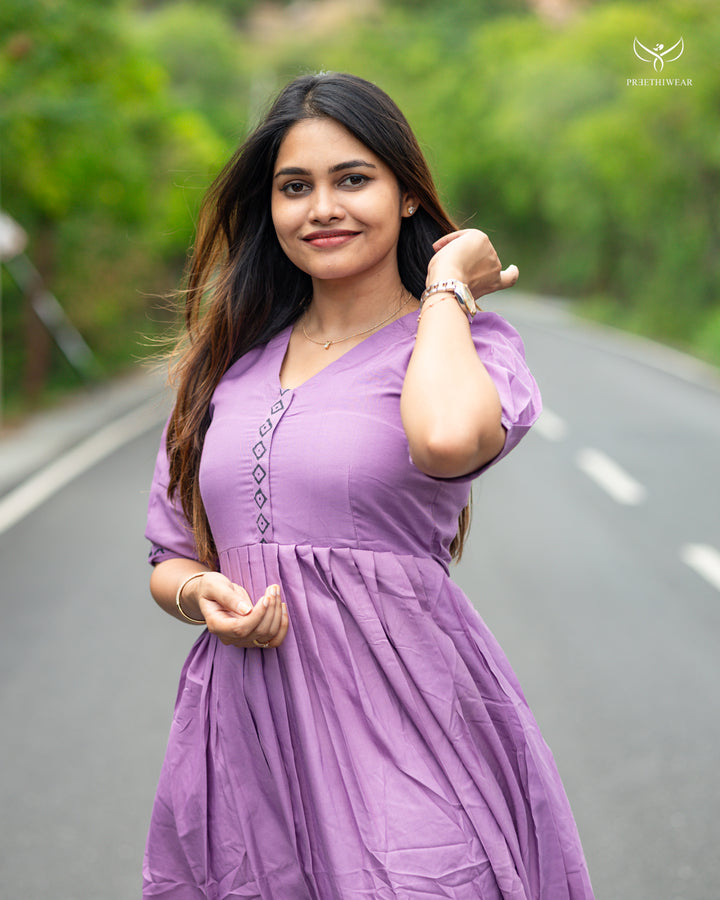 Jenisha Maternity Dress with center Zip