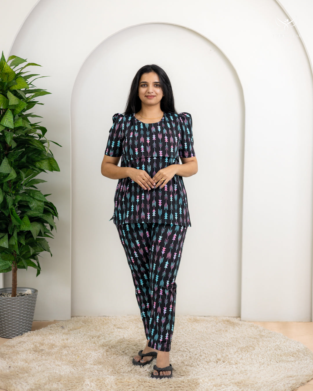 Yuvasri1 SoftCotton Maternity Top Pant Set