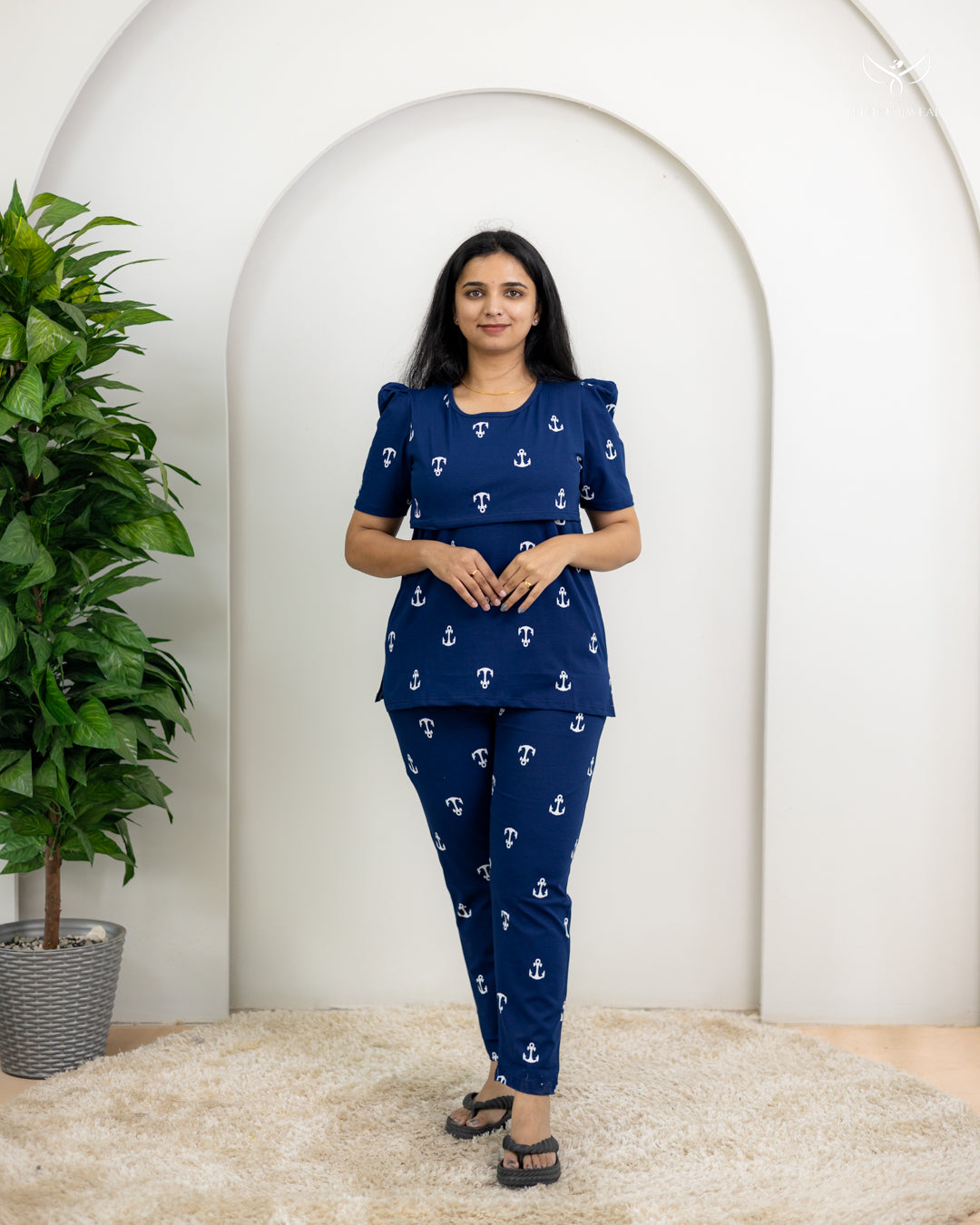 Neelam1  SoftCotton Maternity Top Pant Set