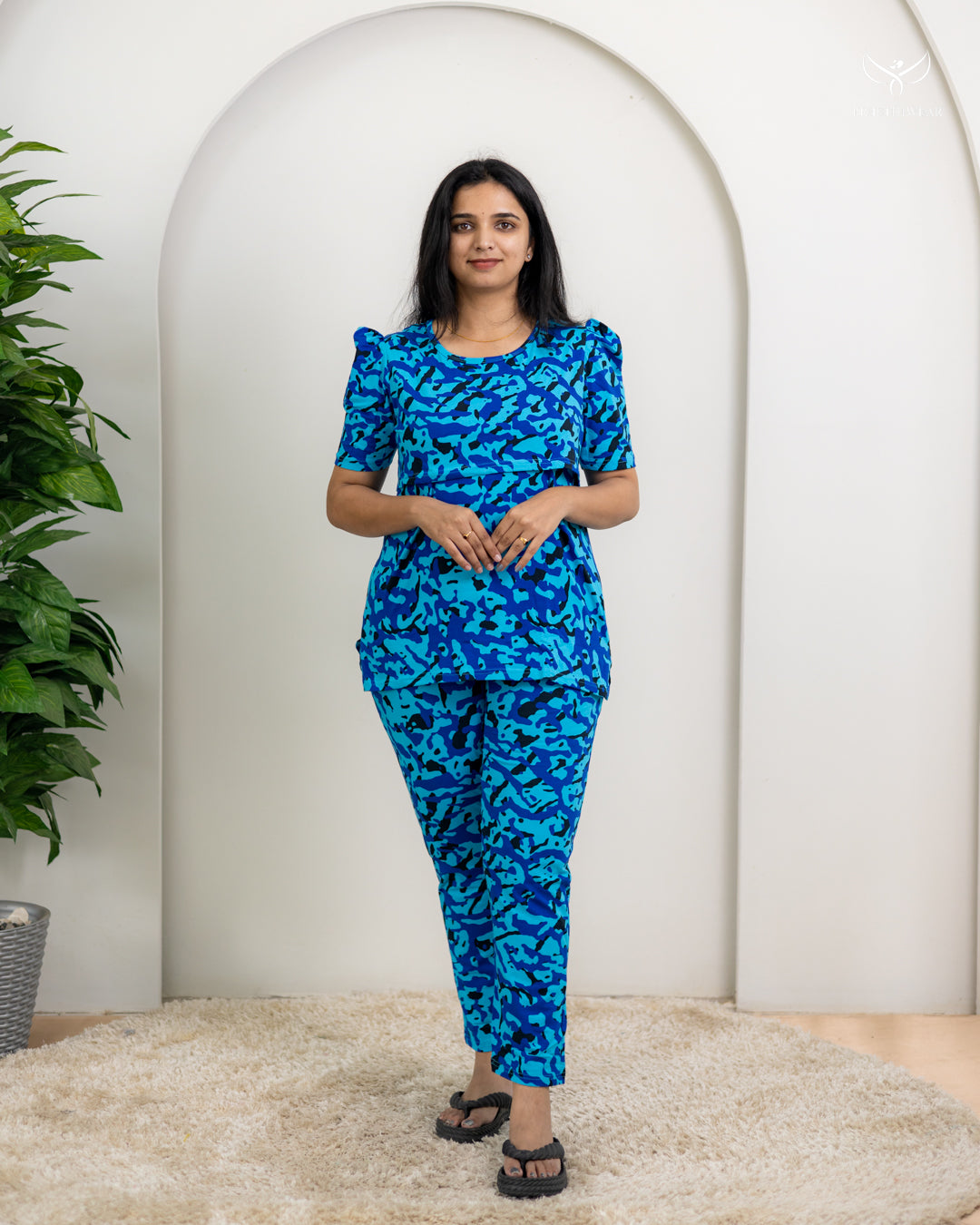 Seetha1 SoftCotton Maternity Top Pant Set