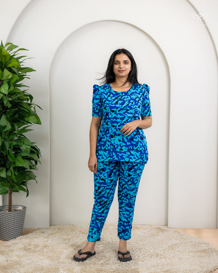 Seetha1 SoftCotton Maternity Top Pant Set