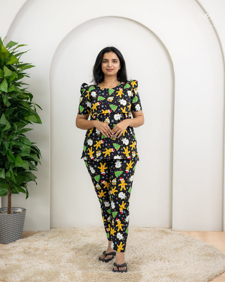 Shyno SoftCotton Maternity Top Pant Set