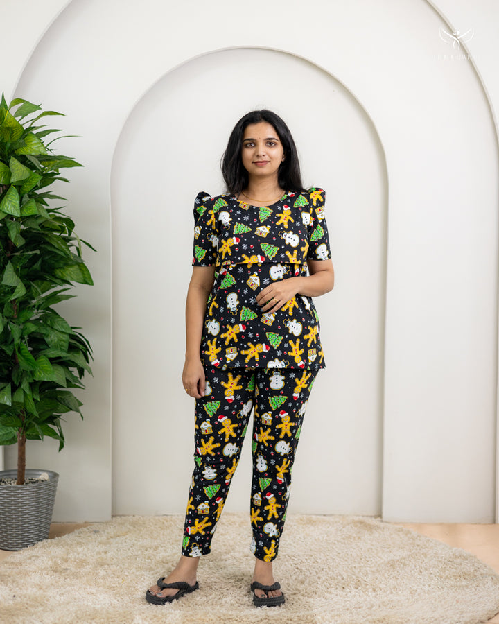 Shyno SoftCotton Maternity Top Pant Set