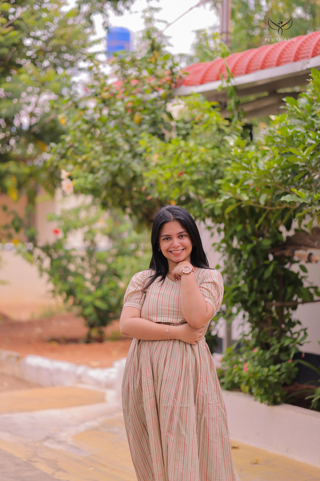 Harshitha Maternity Dress with center Zip