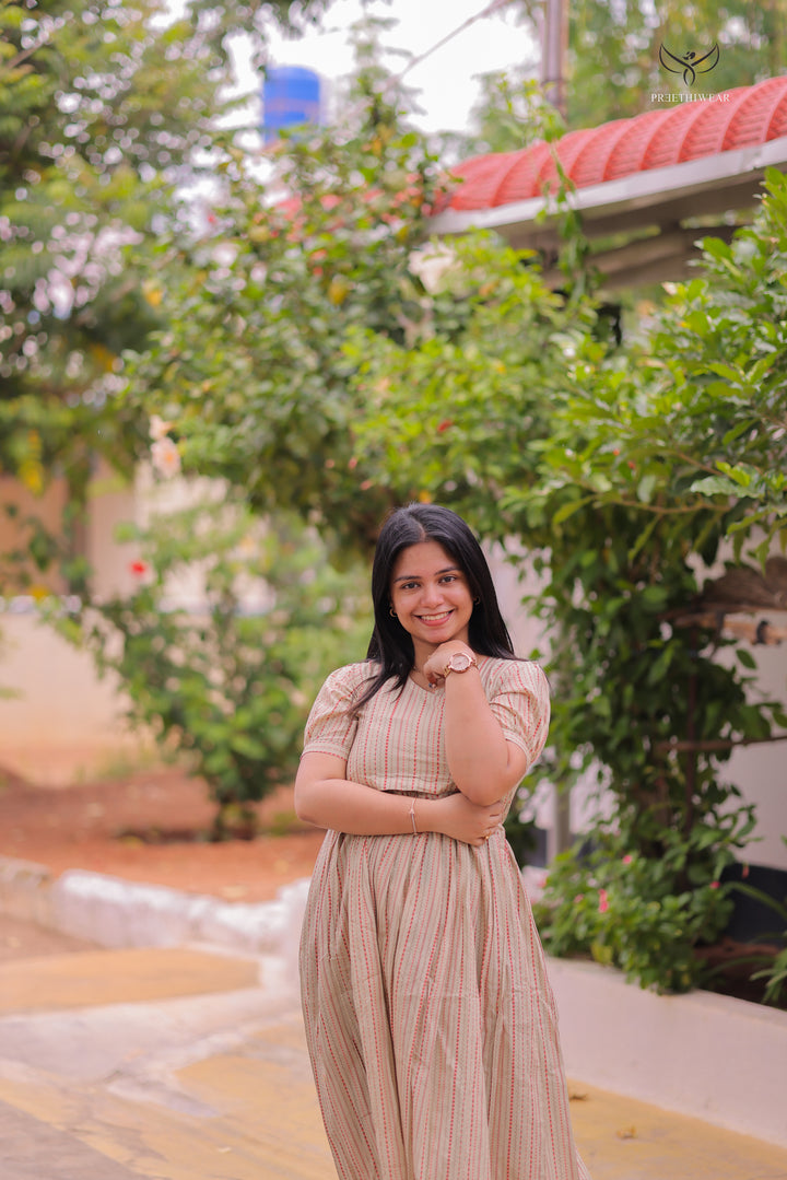 Harshitha Maternity Dress with center Zip