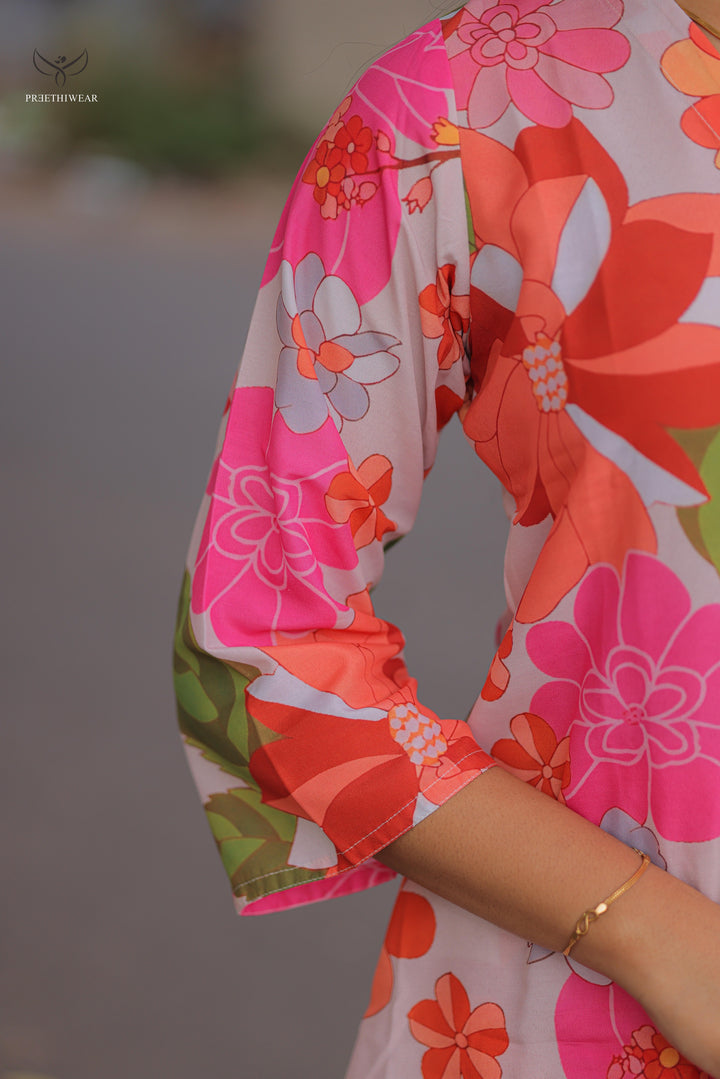 Zylie Maternity Dress with center Button