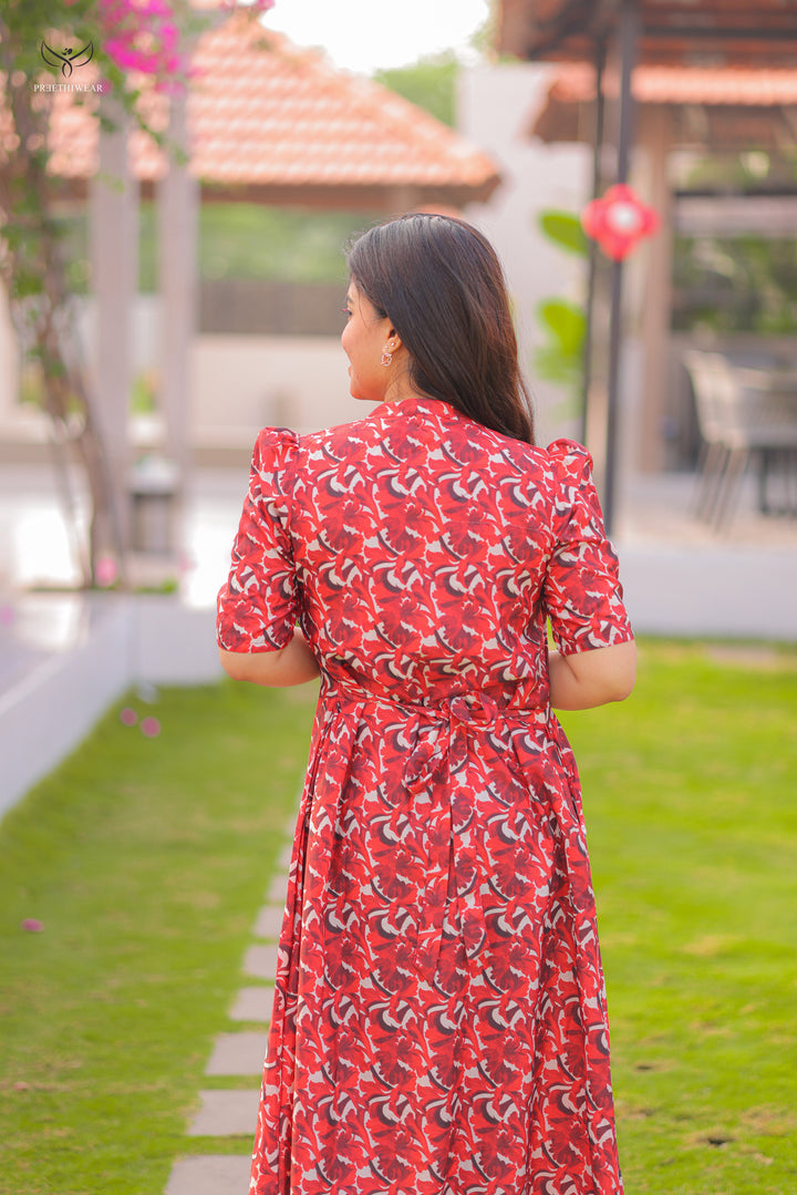 Srushna  Maternity Dress with center Zip