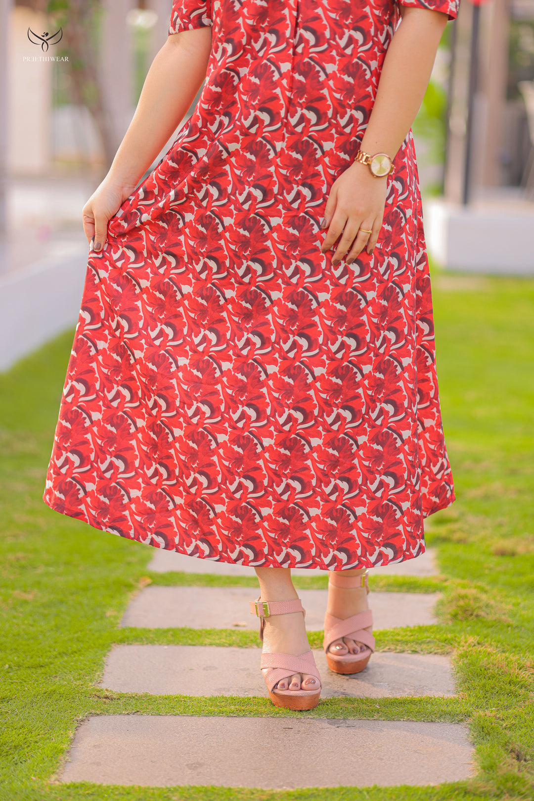 Srushna  Maternity Dress with center Zip