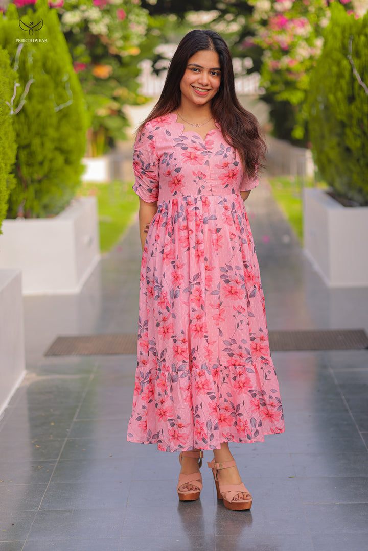 Bhagya1  Maternity Dress  with center Zip(PREORDER-JAN7)