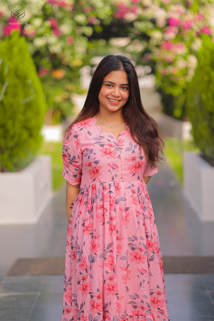 Bhagya1  Maternity Dress  with center Zip(PREORDER-JAN7)