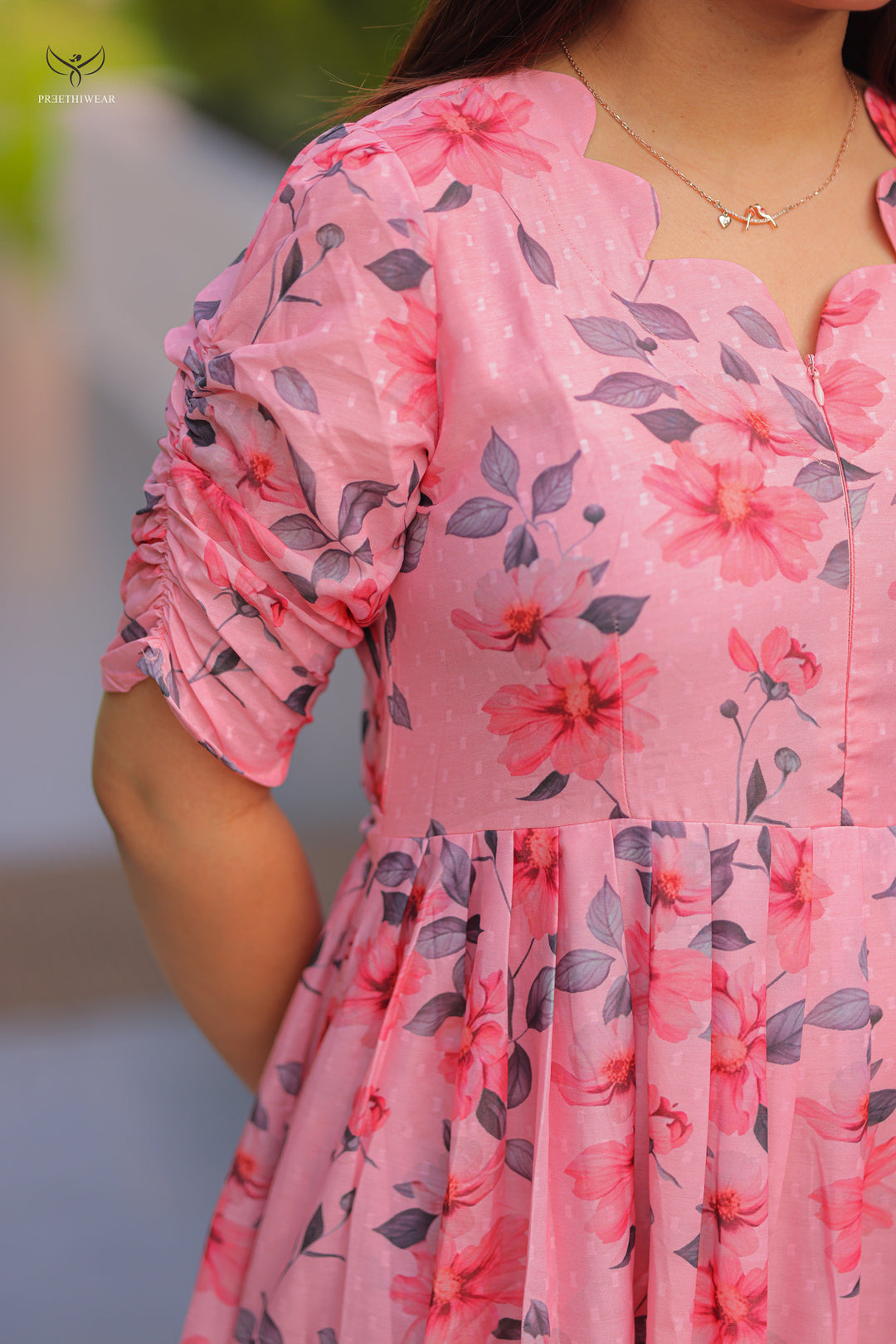 Bhagya1  Maternity Dress  with center Zip(PREORDER-JAN7)