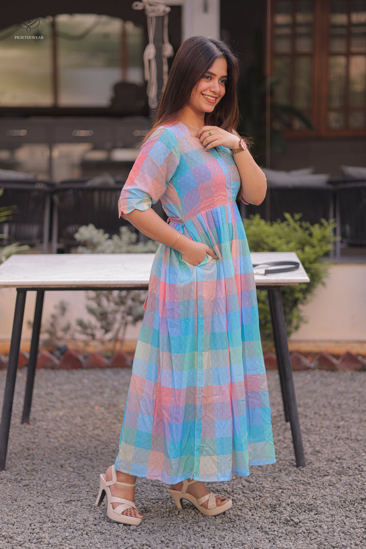 Nithina  Maternity Dress with center Zip(PREORDER-JUNE8)