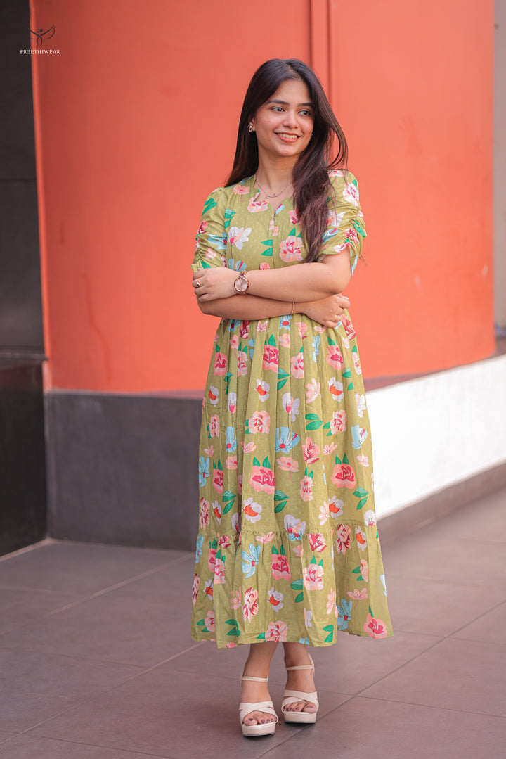 Monal  Maternity Dress with center Zip