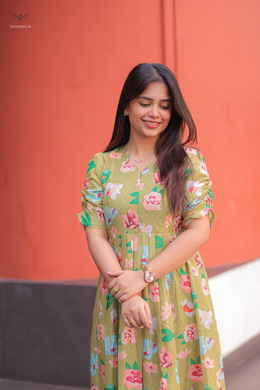 Monal  Maternity Dress with center Zip