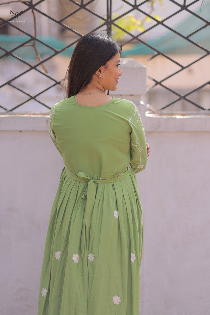 Alma  Maternity Dress with center Zip