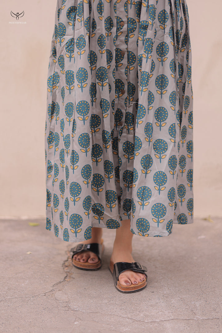 Sujata  Maternity Dress with center Button