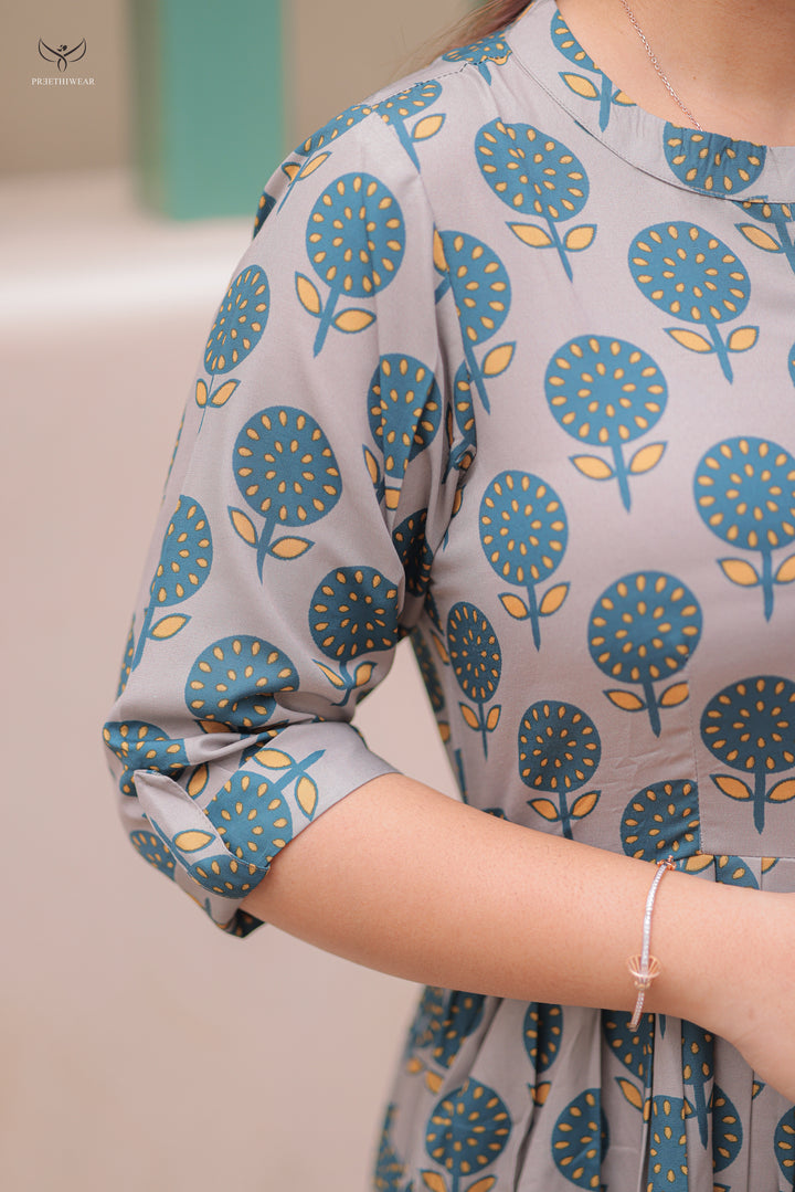 Sujata  Maternity Dress with center Button