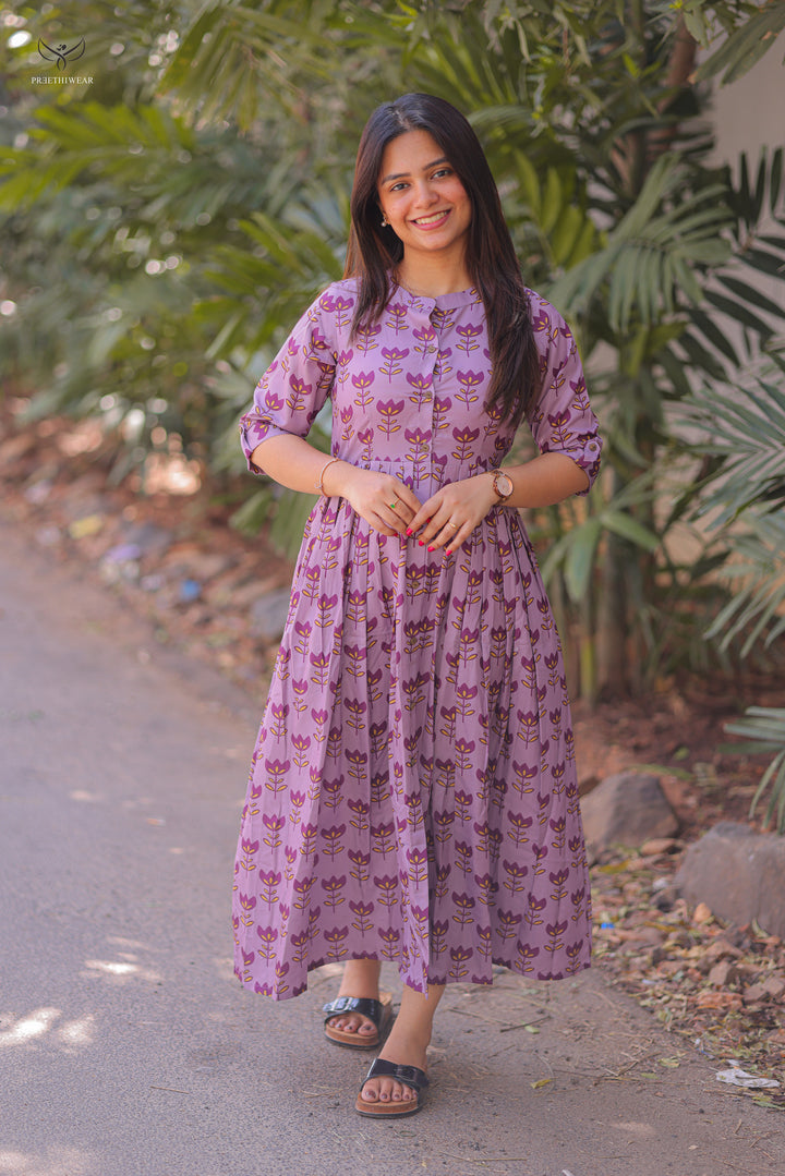 Lekisha  Maternity Dress with center Button