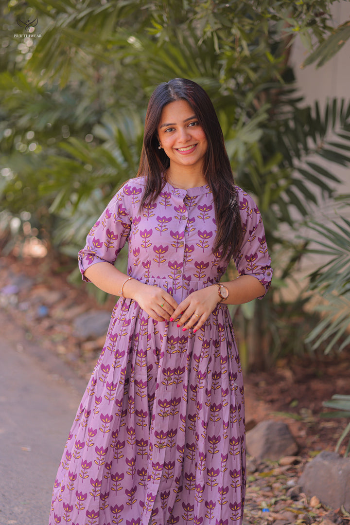 Lekisha  Maternity Dress with center Button