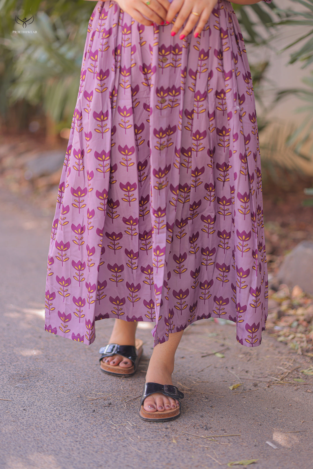 Lekisha  Maternity Dress with center Button