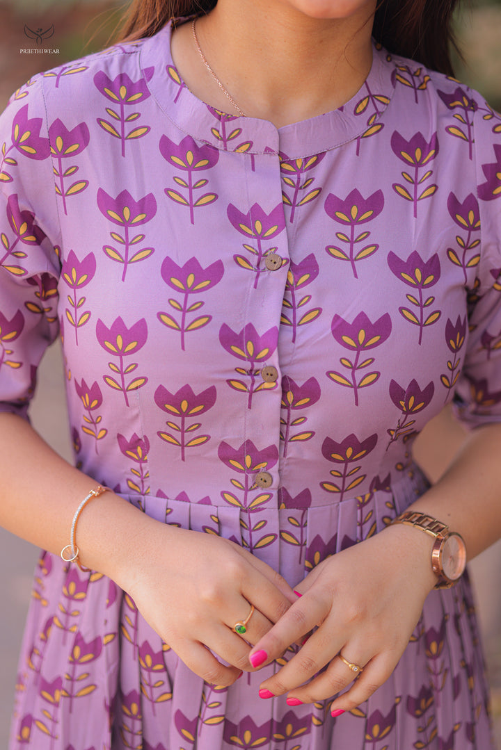 Lekisha  Maternity Dress with center Button