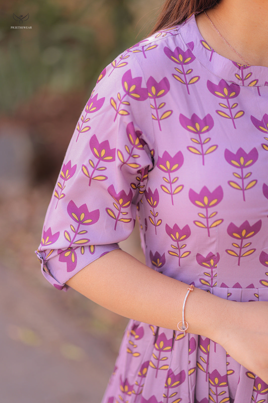 Lekisha  Maternity Dress with center Button