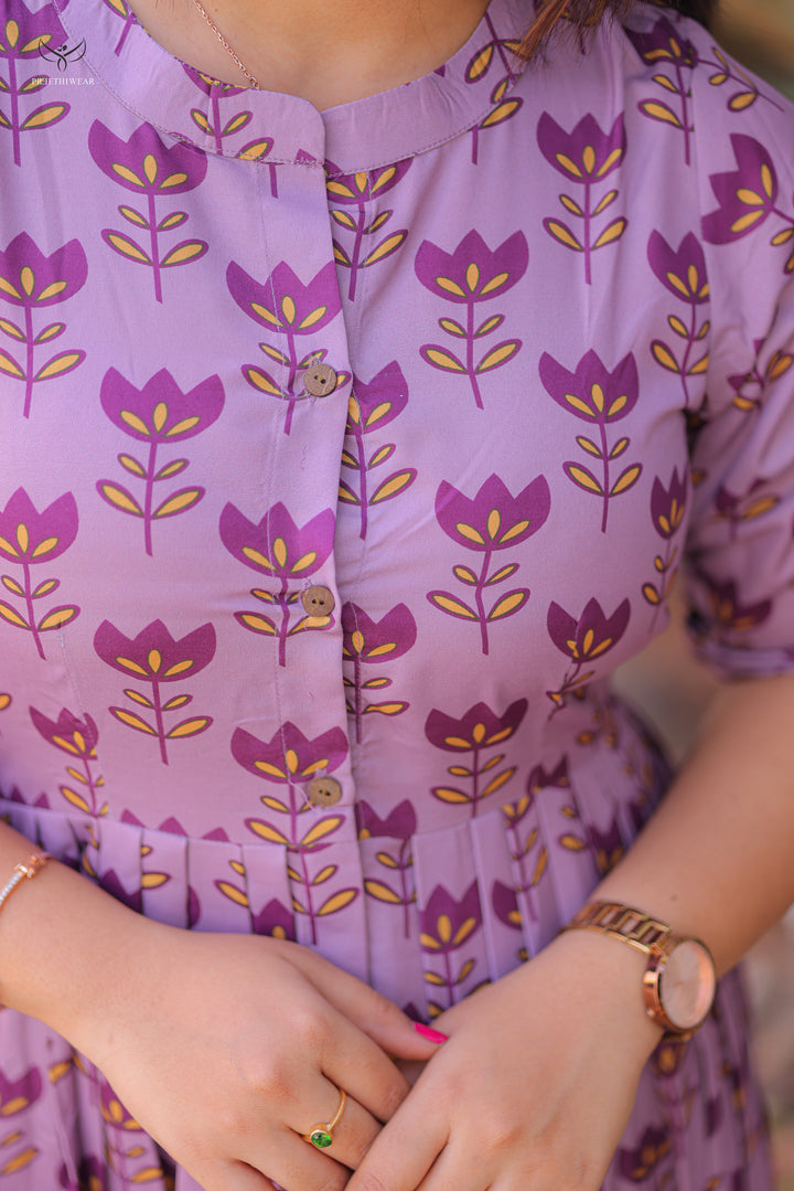 Lekisha  Maternity Dress with center Button