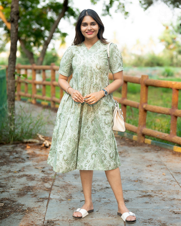 Dharani Maternity Dress with center zip