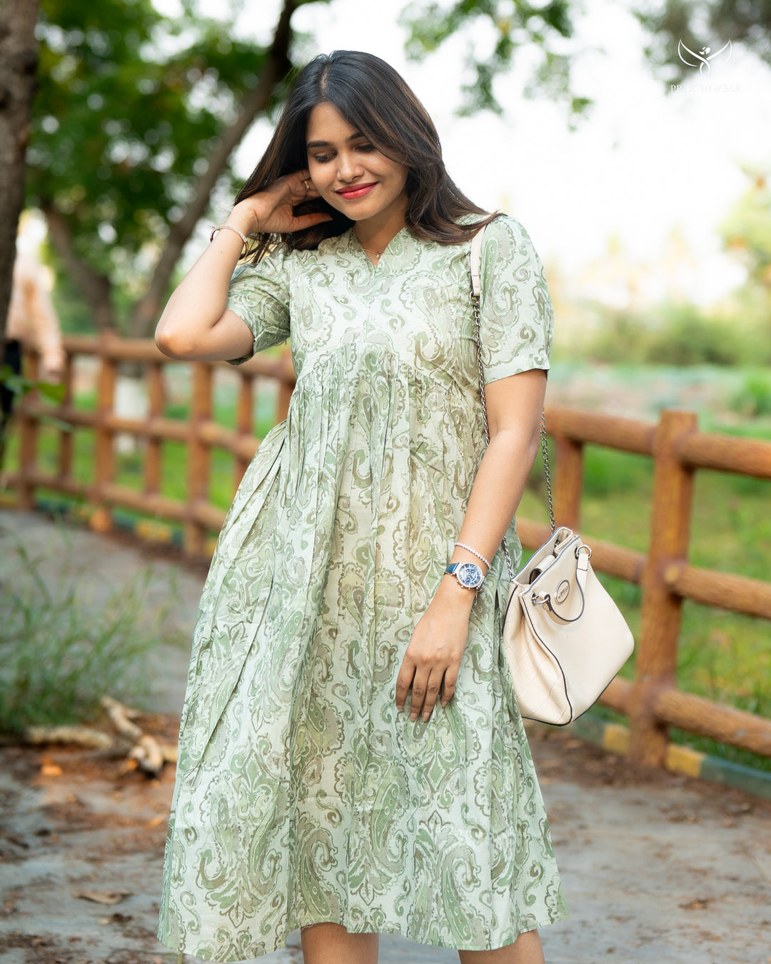 Dharani Maternity Dress with center zip