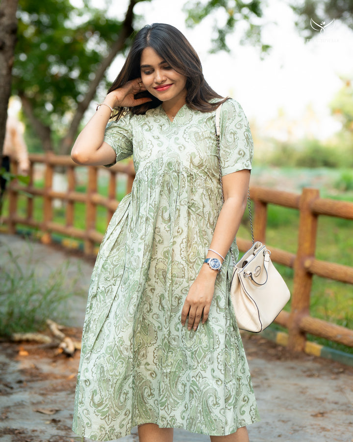 Dharani Maternity Dress with center zip