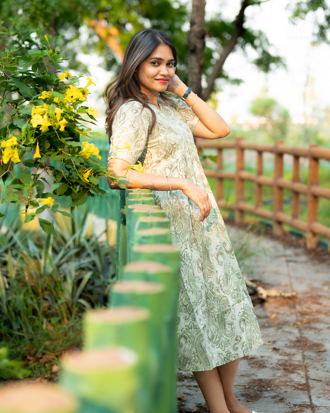 Dharani Maternity Dress with center zip