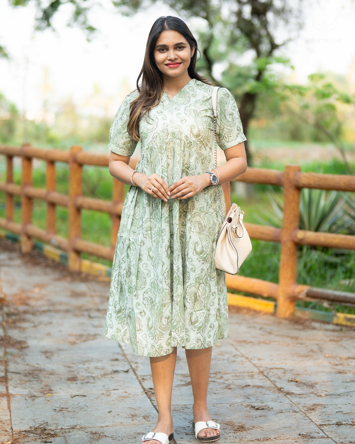 Dharani Maternity Dress with center zip