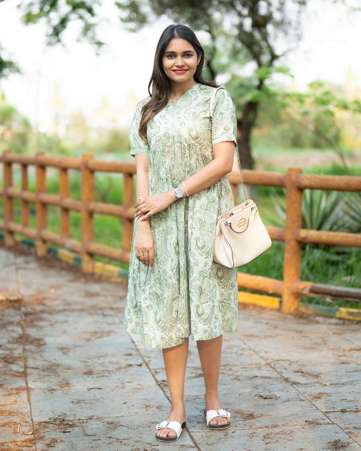 Dharani Maternity Dress with center zip